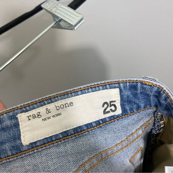 Rag & Bone Dre Low Rise Ankle Slim Boyfriend Jeans Distressed Size 25 - Picture 10 of 11